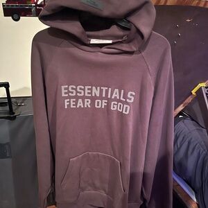 Essentials Fear Of God Pull Over Hoodie XXL Plum Rare color!